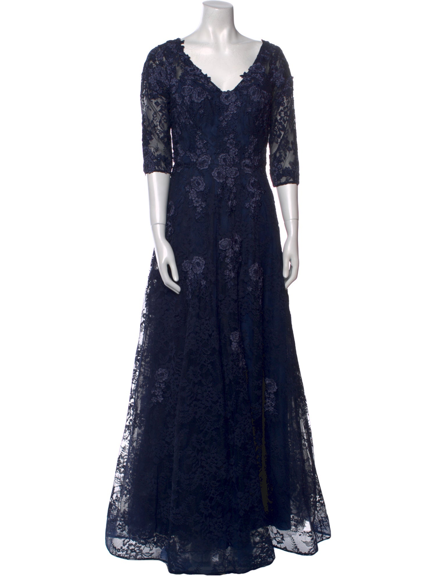 La Femme Floral Print Long Dress w/ Tags