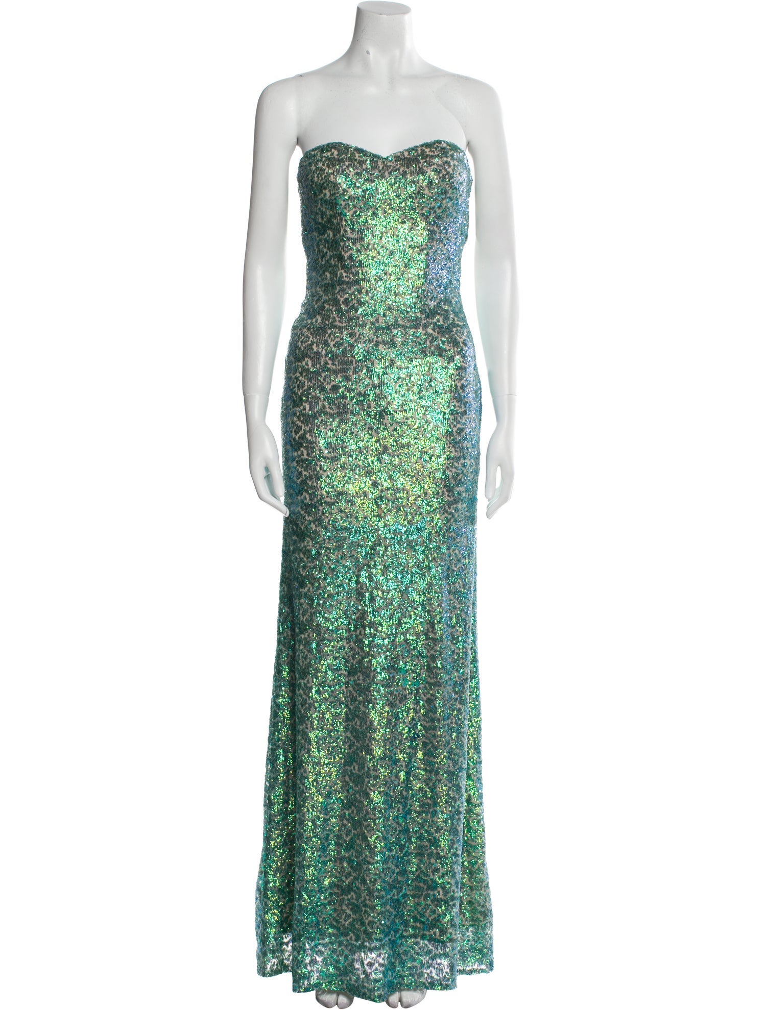 La Femme Printed Long Dress