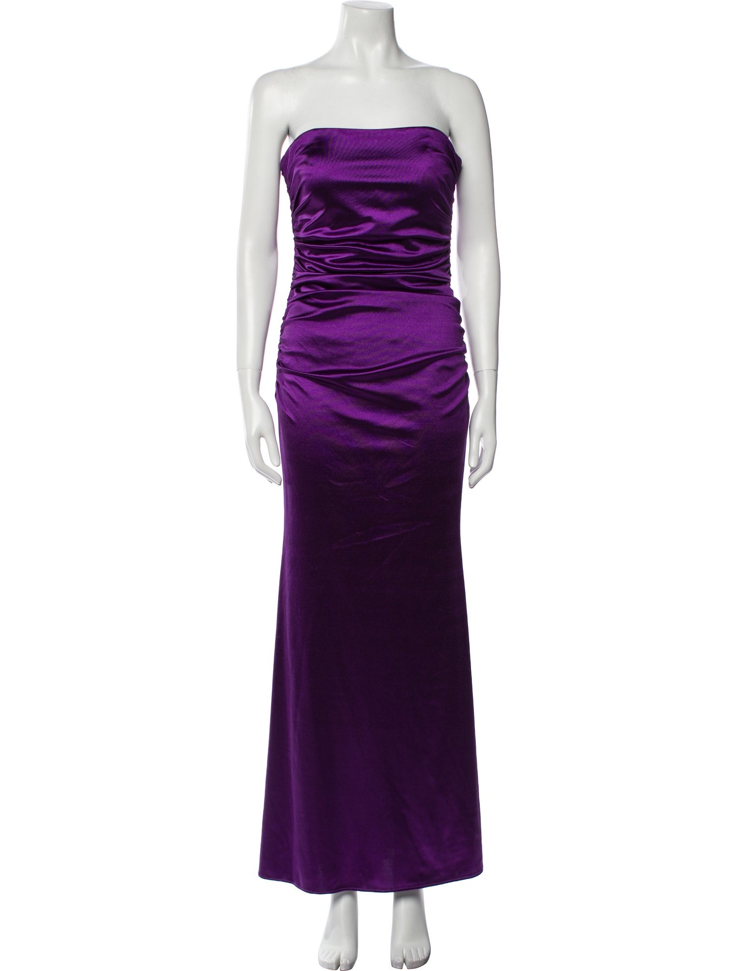 La Femme Strapless Long Dress