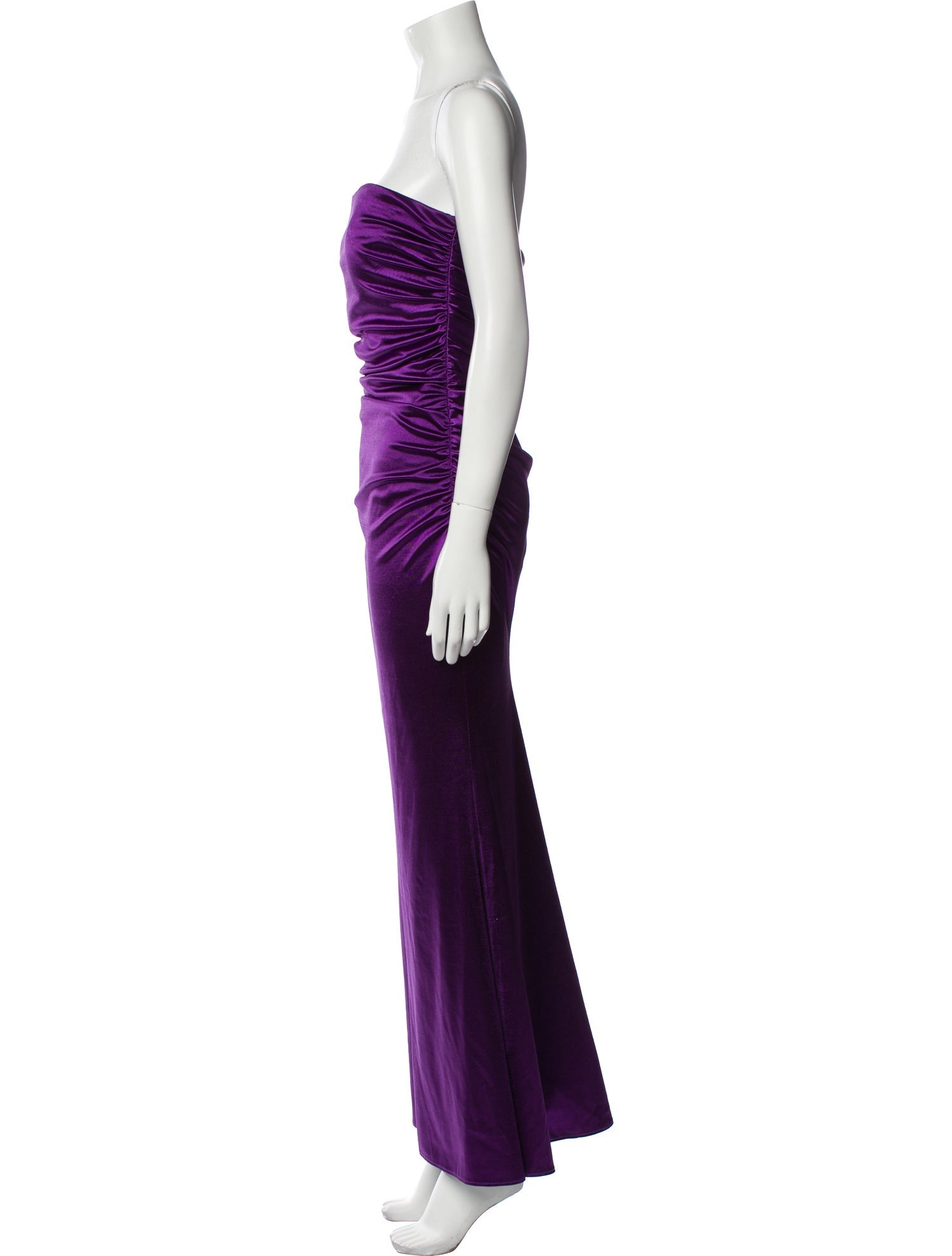La Femme Strapless Long Dress