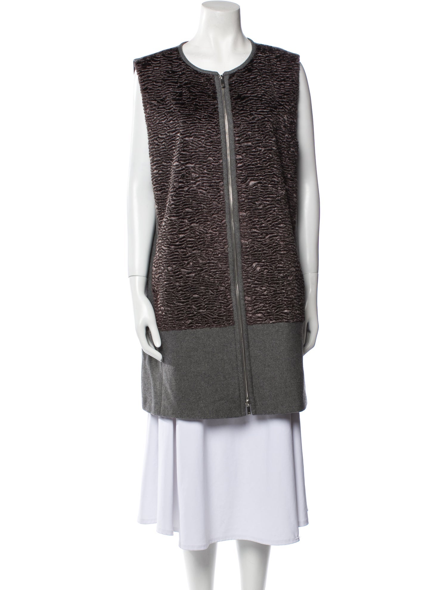 Lafayette 148 Vest w/ Tags Grey Jackets, Clothing WLFFY178535 The