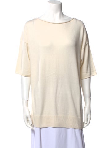 Lafayette 148 Knitwear Cashmere Bateau Neckline Sweater S