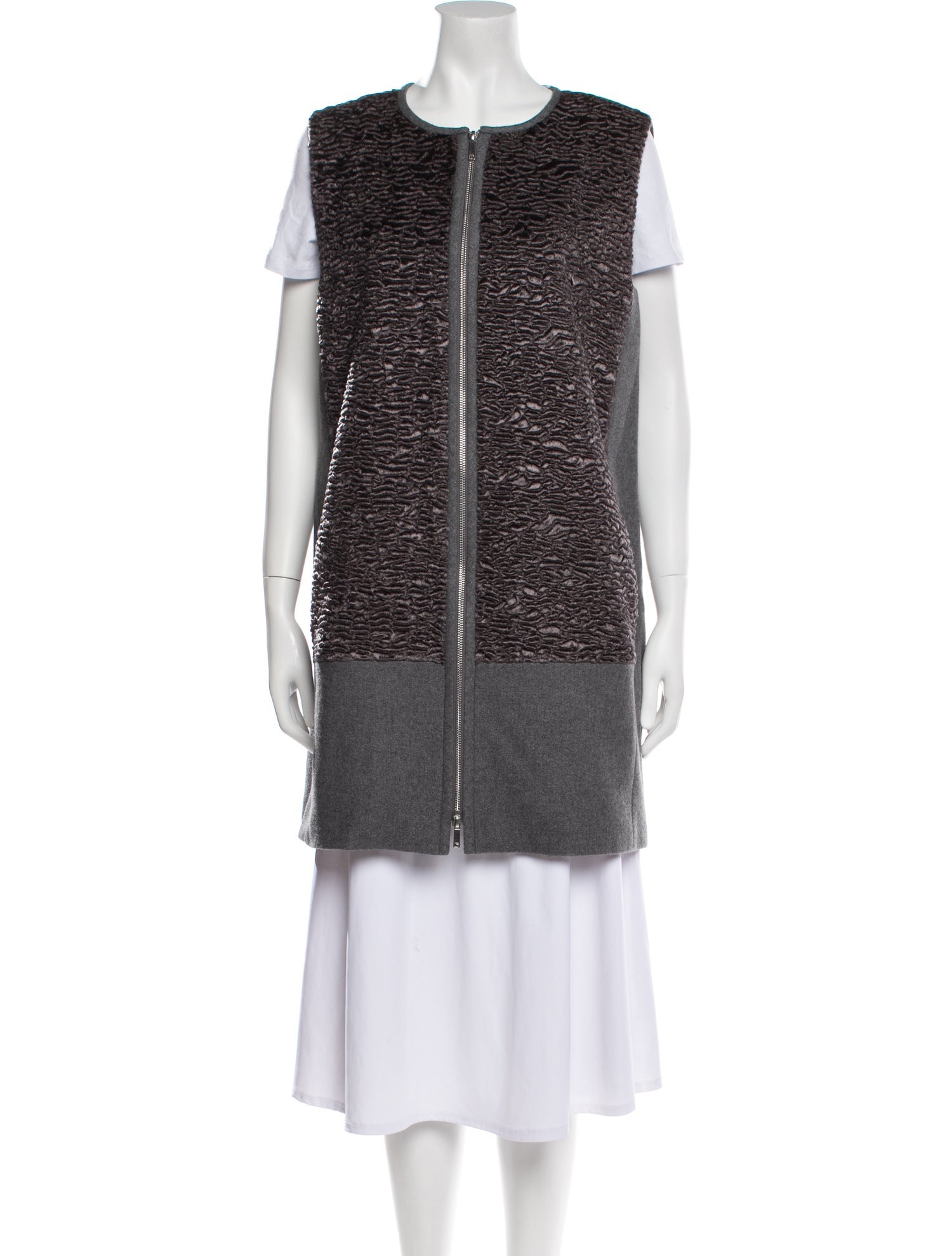 Lafayette 148 Vest w/ Tags Grey Jackets, Clothing WLFFY188974 The