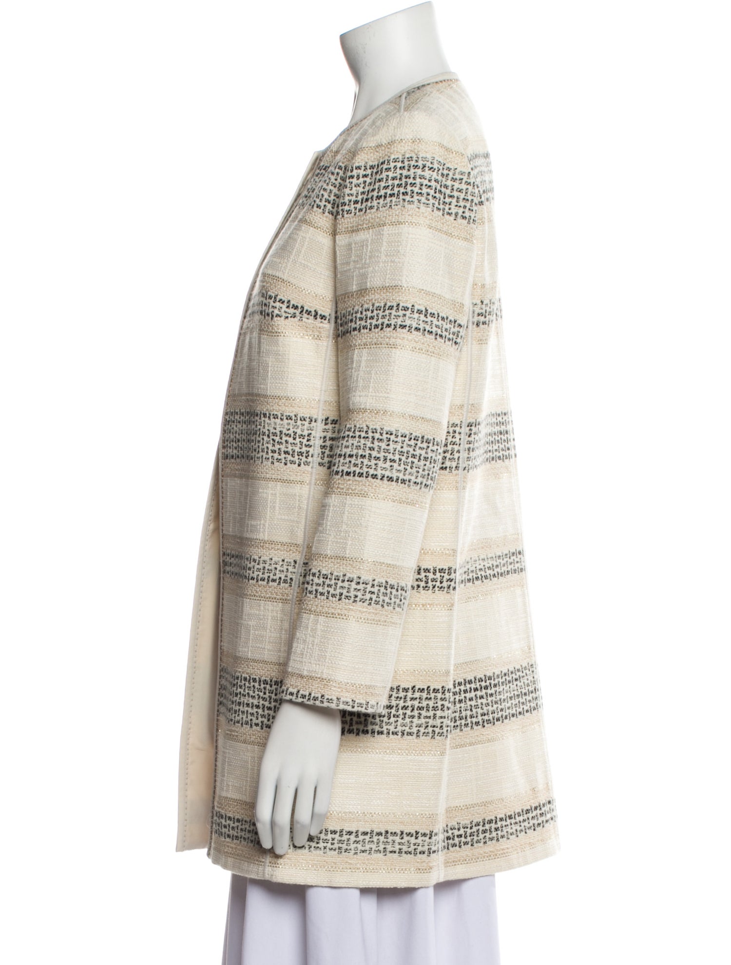 Lafayette 148 Striped Coat