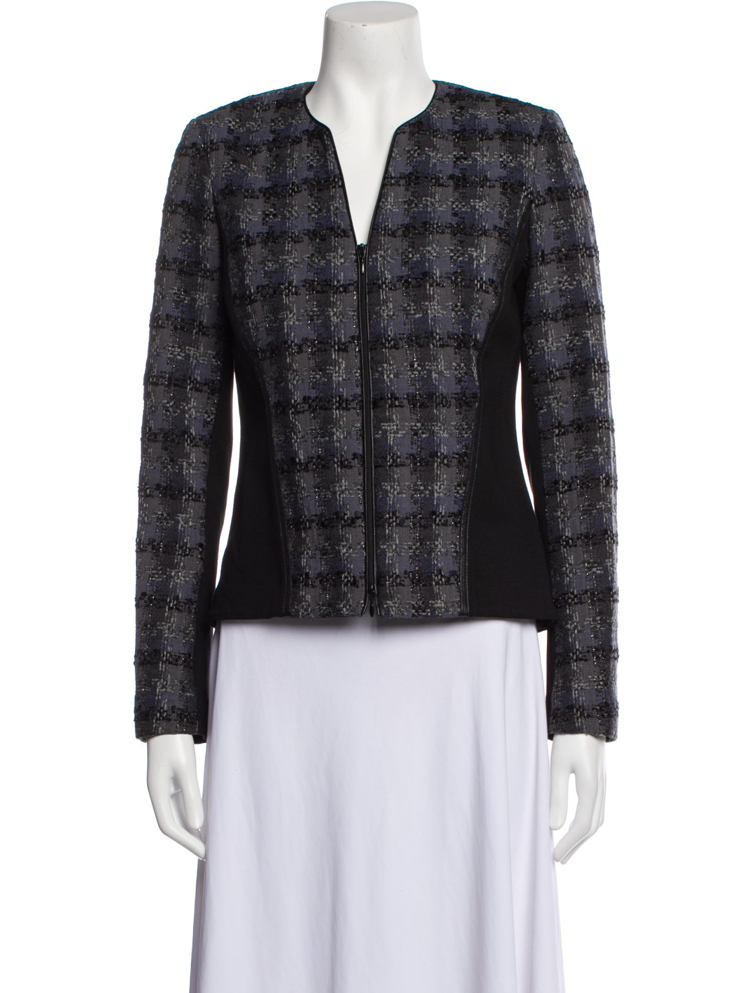 Lafayette 148 Plaid Print Jacket