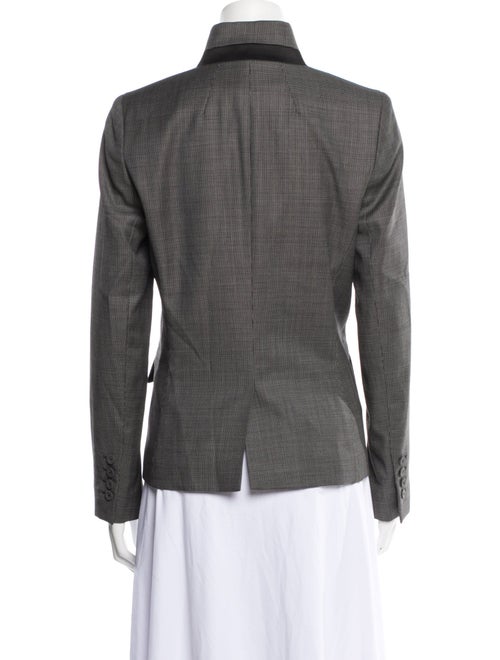 Lafayette 148 Virgin Wool Plaid Print Blazer