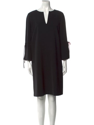 Lafayette 148 Dresses V-Neck Knee-Length Dress L