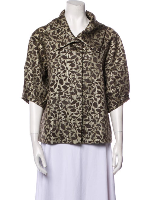 Lafayette 148 Wool Animal Print Jacket