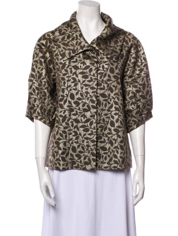 Lafayette 148 Jackets Wool Animal Print Jacket US 10 | L