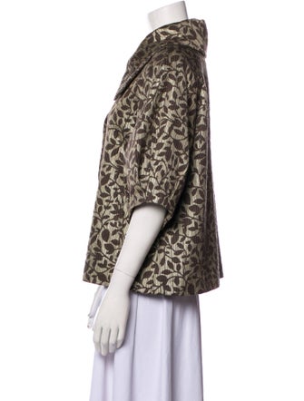 Lafayette 148 Wool Animal Print Jacket