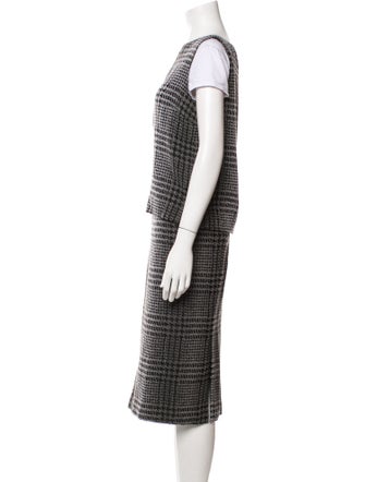 Lafayette 148 Plaid Print Skirt Set