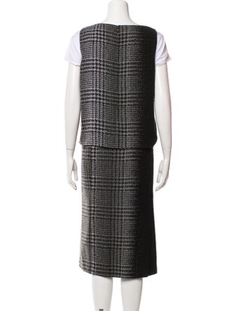 Lafayette 148 Plaid Print Skirt Set