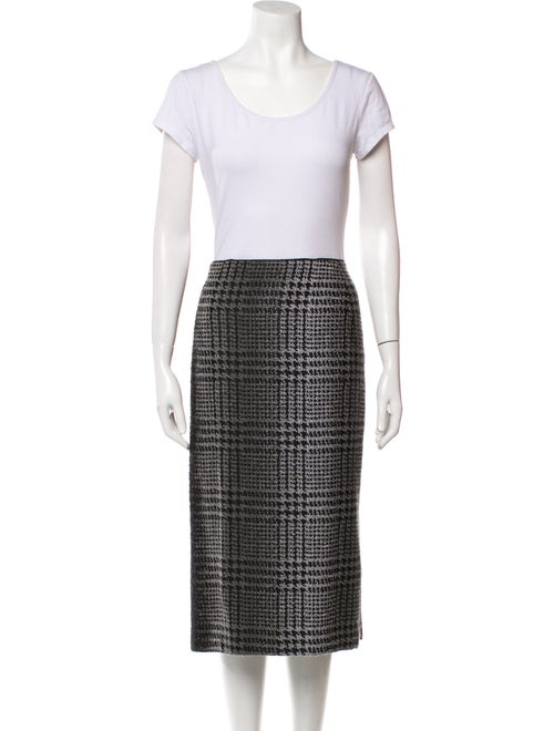 Lafayette 148 Plaid Print Skirt Set