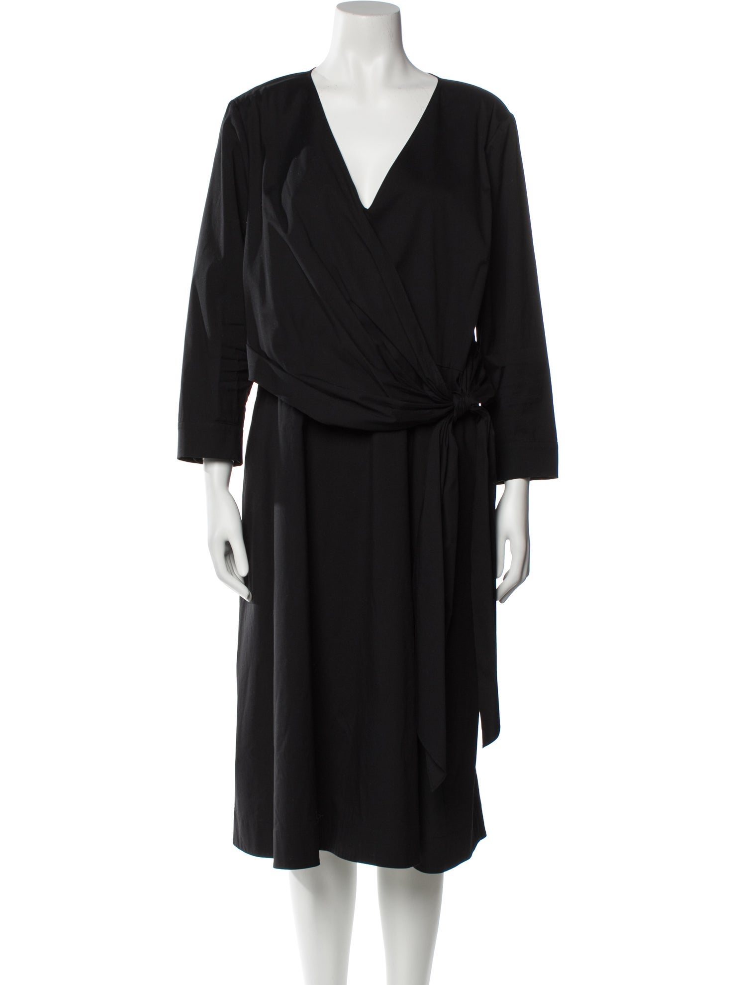 Lafayette 148 V-Neck Midi Length Dress