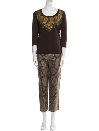 Lafayette 148 Printed Pant Set