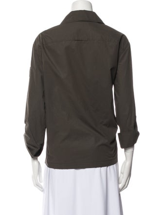 Lafayette 148 Three-Quarter Sleeve Button-Up Top