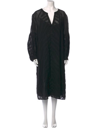 Lafayette 148 V-Neck Long Dress