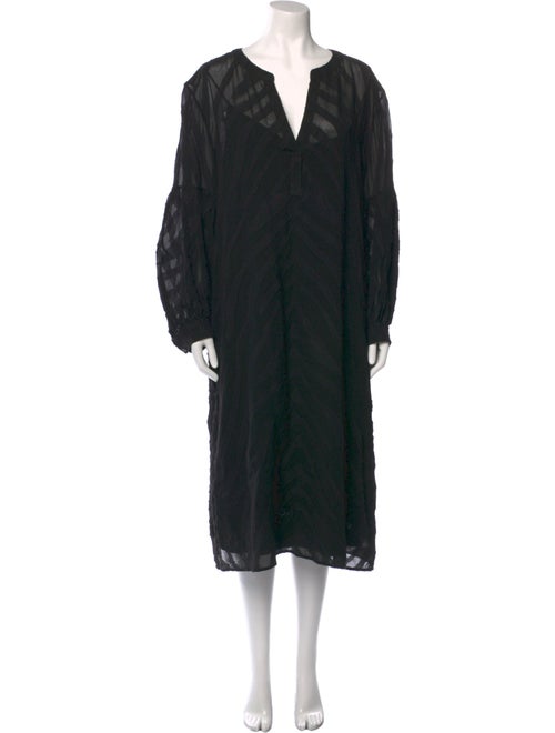 Lafayette 148 V-Neck Long Dress