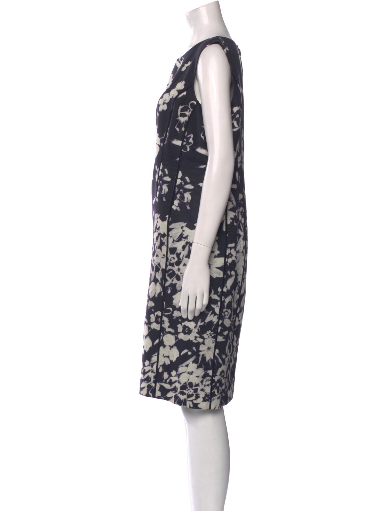 Lafayette 148 Floral Print Midi Length Dress