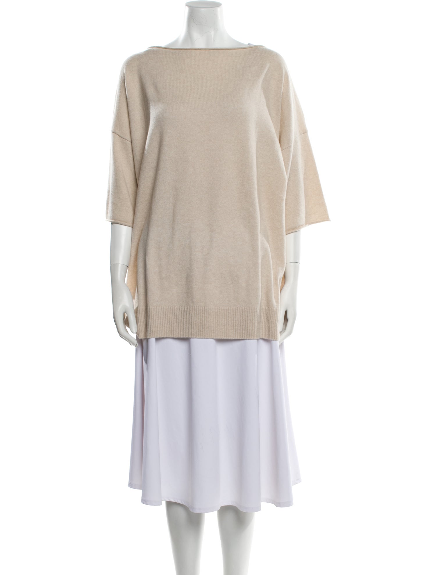 Lafayette 148 Cashmere Bateau Neckline Sweater