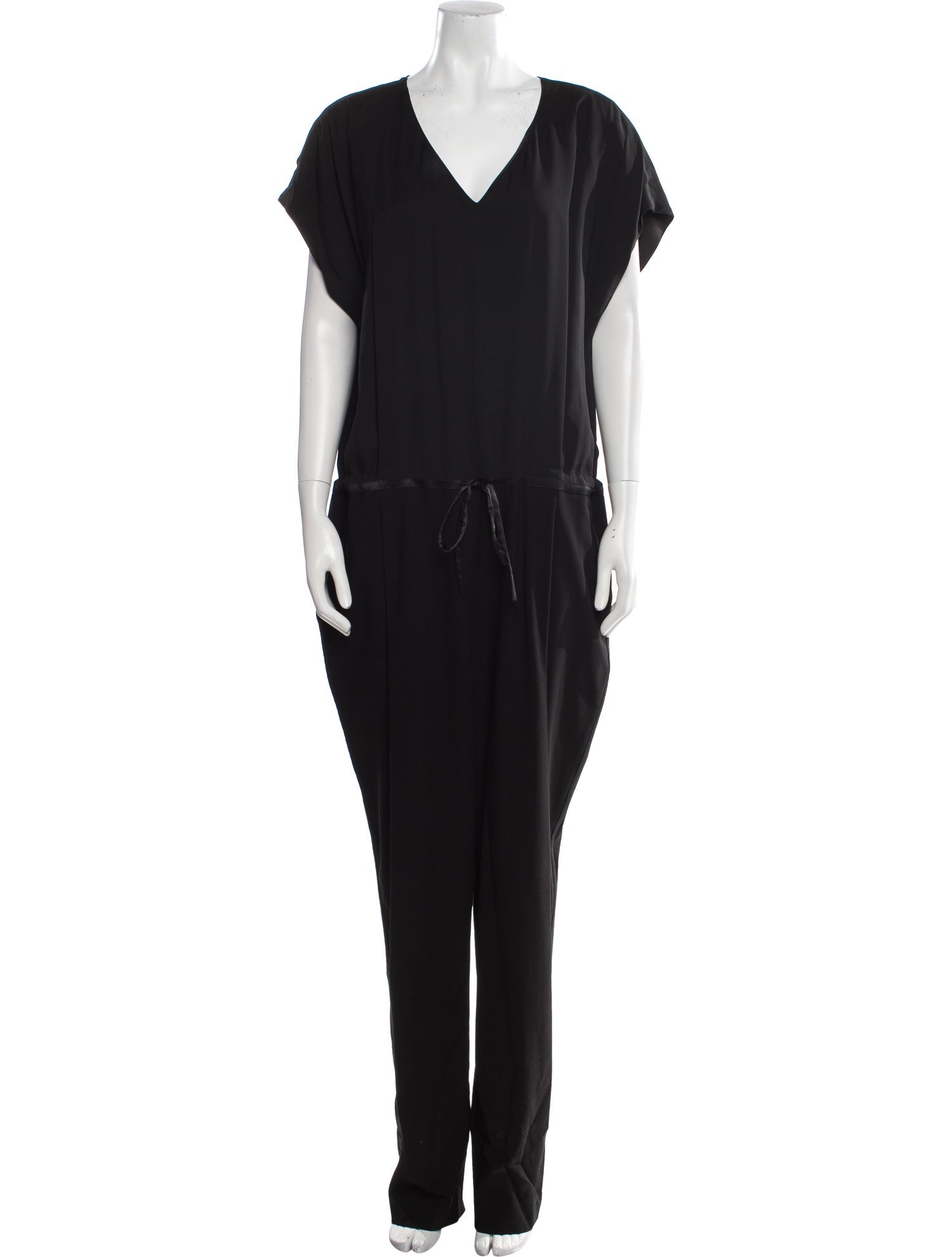 Lafayette 148 Silk V-Neck Jumpsuit