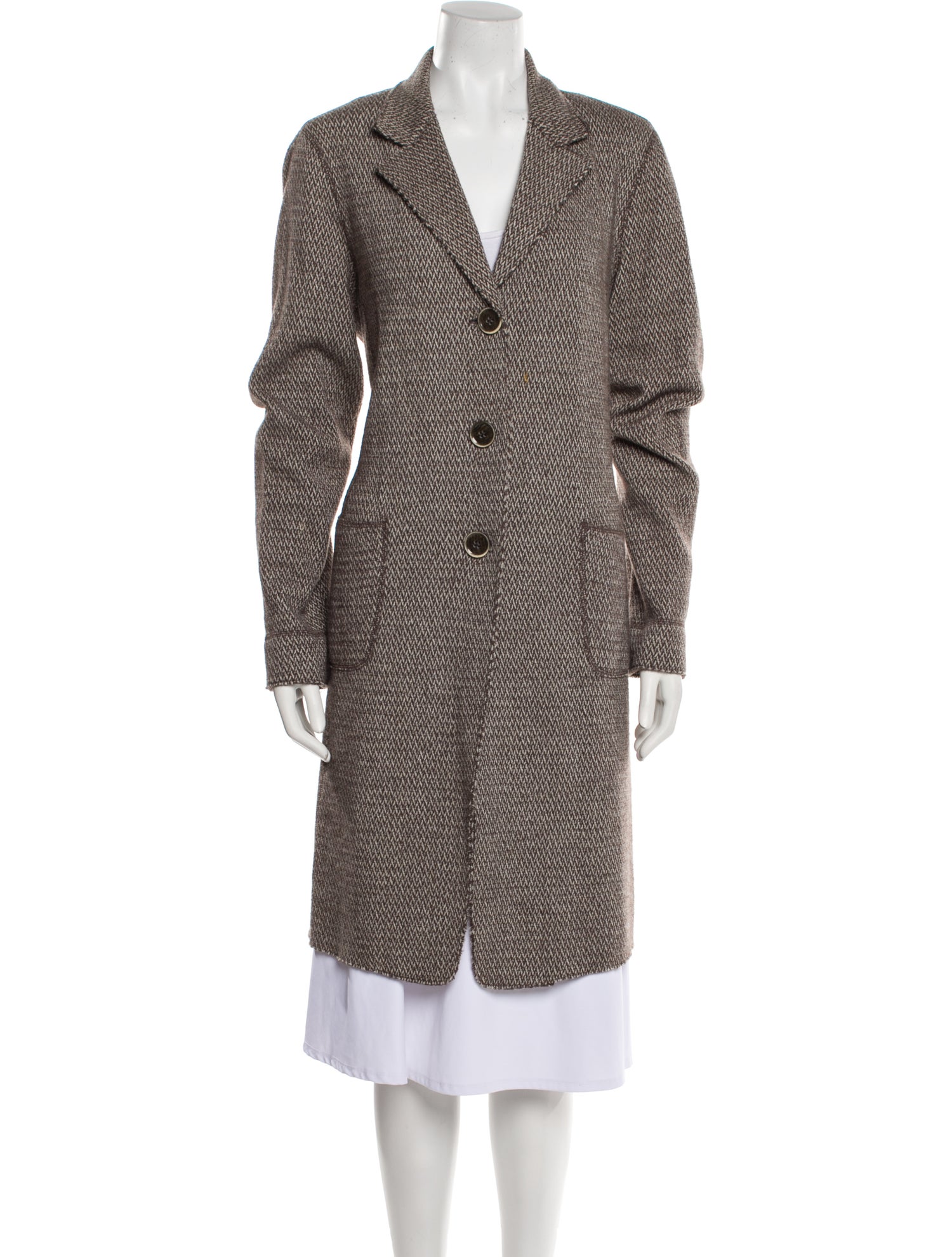 Lafayette 148 Wool Tweed Pattern Coat