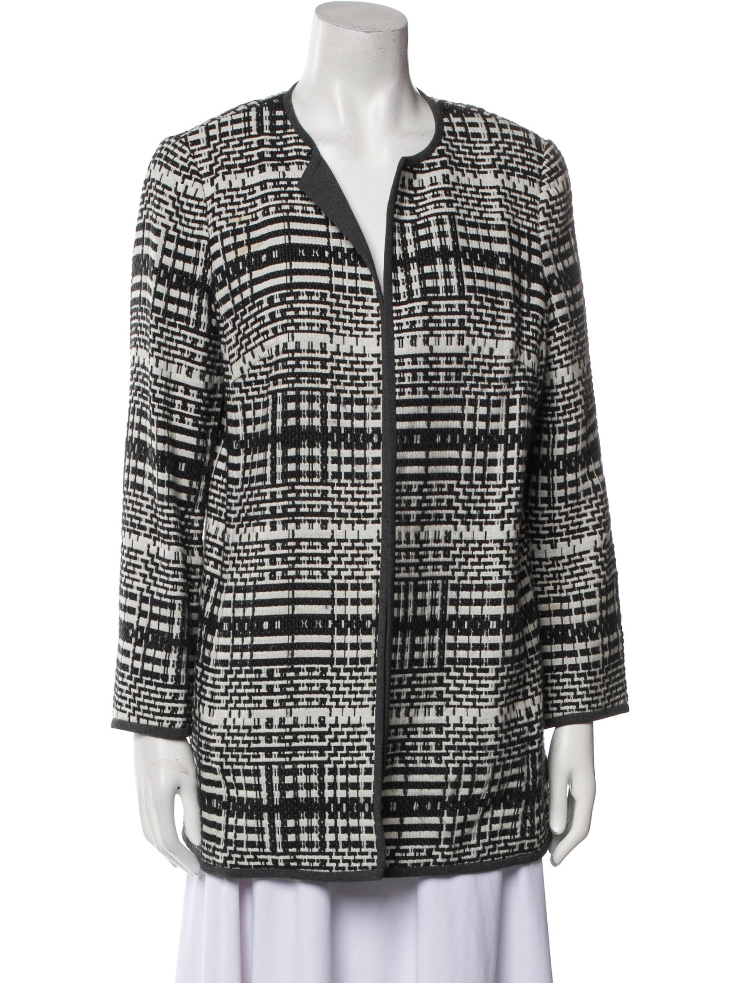 Lafayette 148 Houndstooth Print Coat