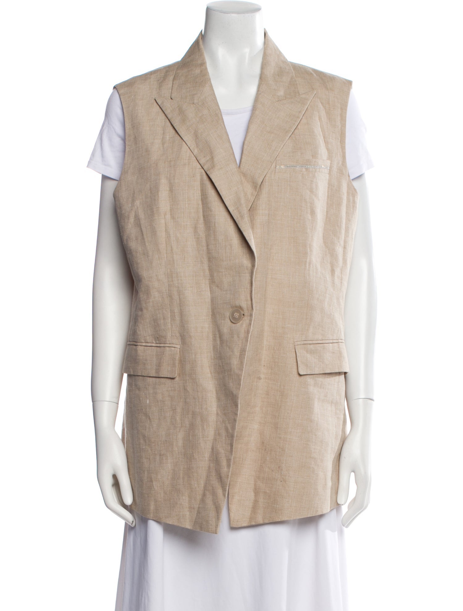 Lafayette 148 Linen Vest