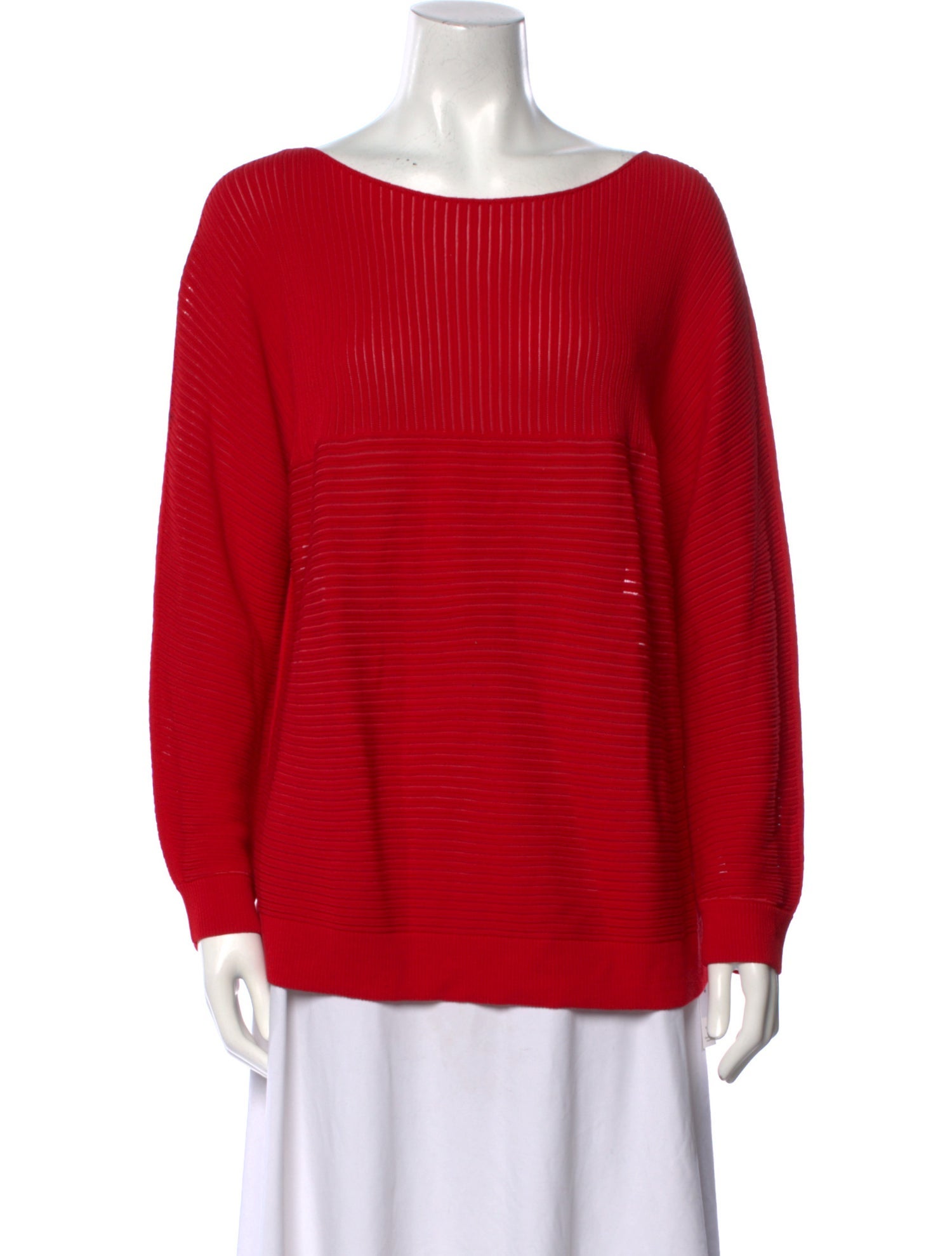 Lafayette 148 Wool Bateau Neckline Sweater