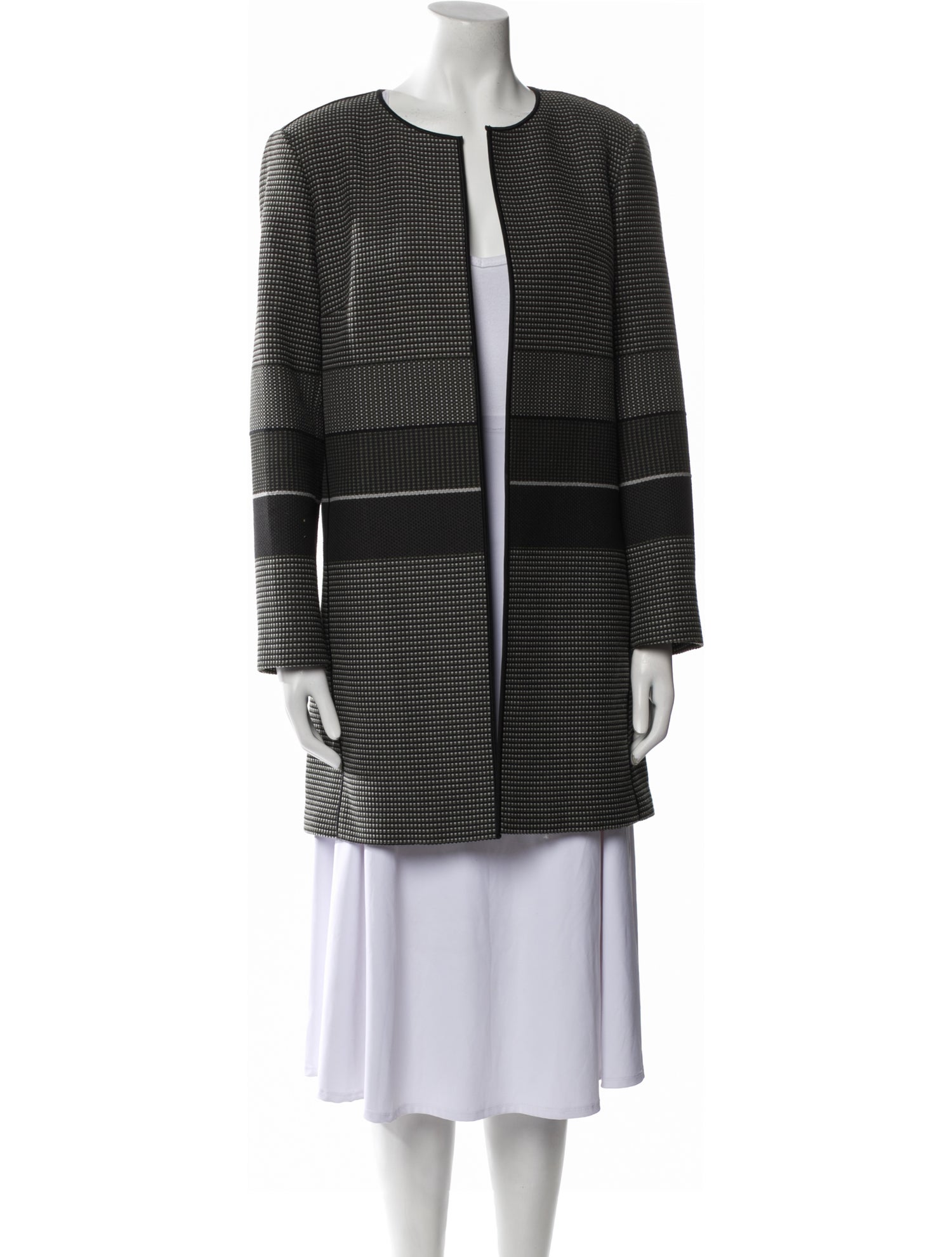 Lafayette 148 Plaid Print Coat