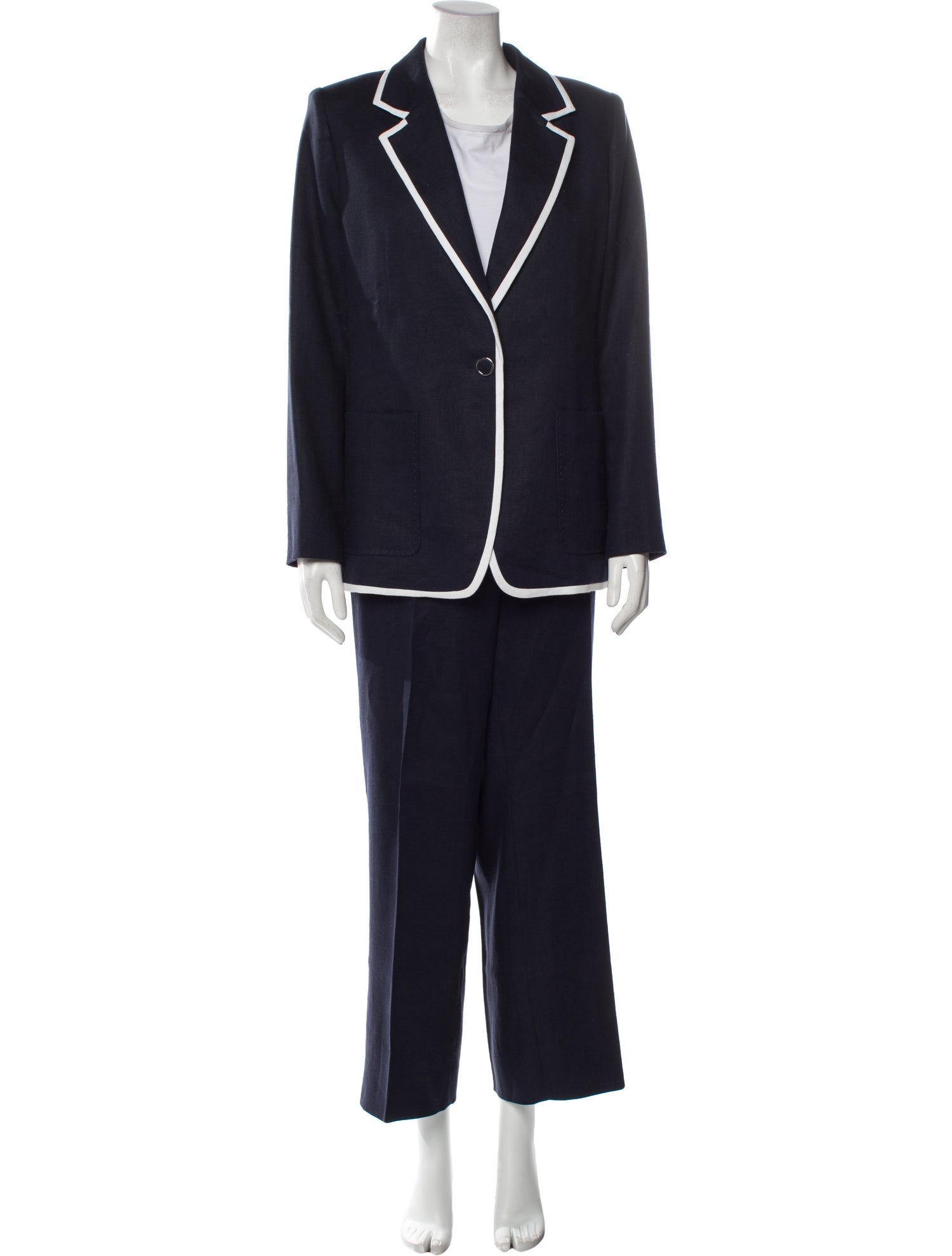 Lafayette 148 Linen Striped Pant Set