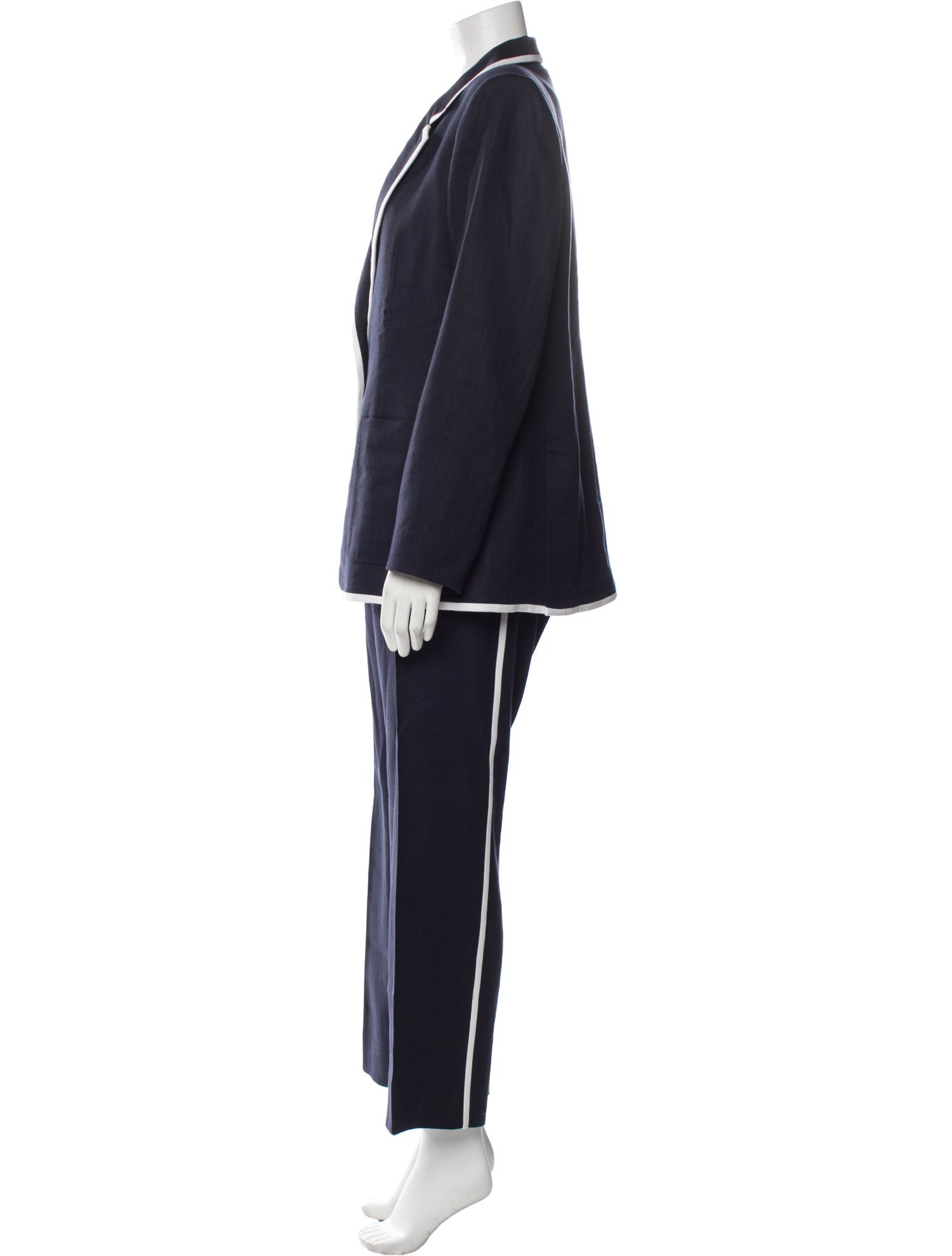 Lafayette 148 Linen Striped Pant Set