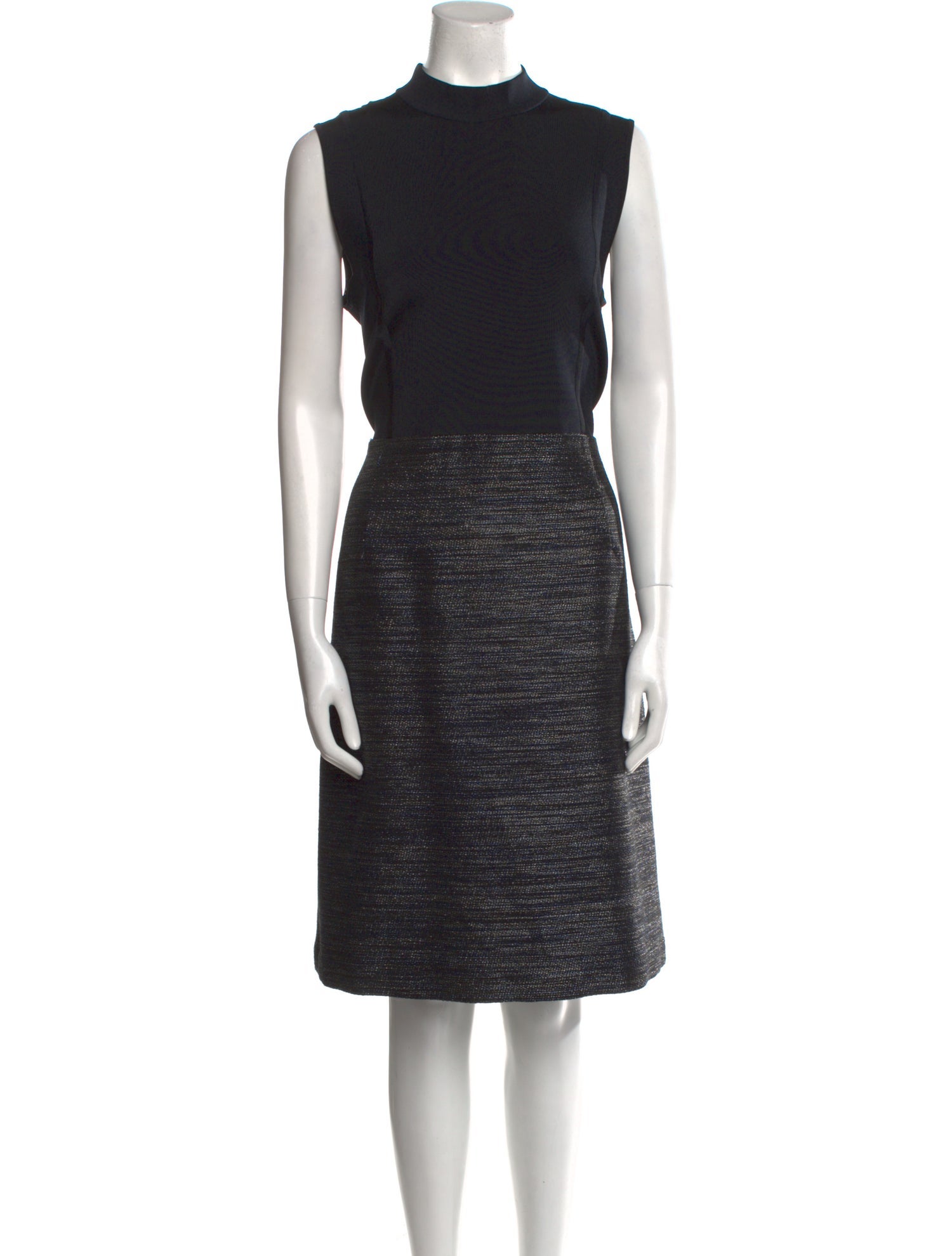 Lafayette 148 Mock Neck Knee-Length Dress