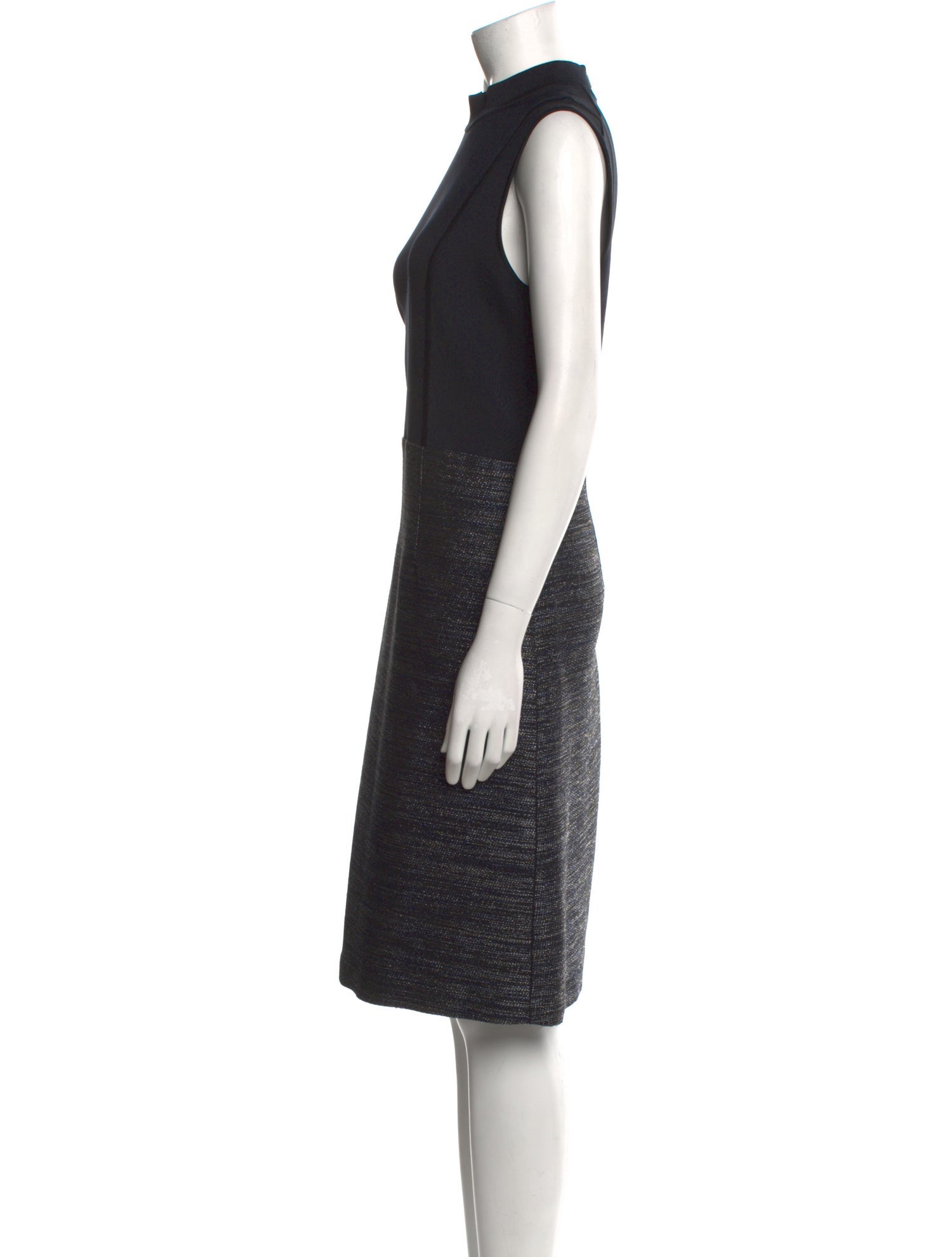 Lafayette 148 Mock Neck Knee-Length Dress