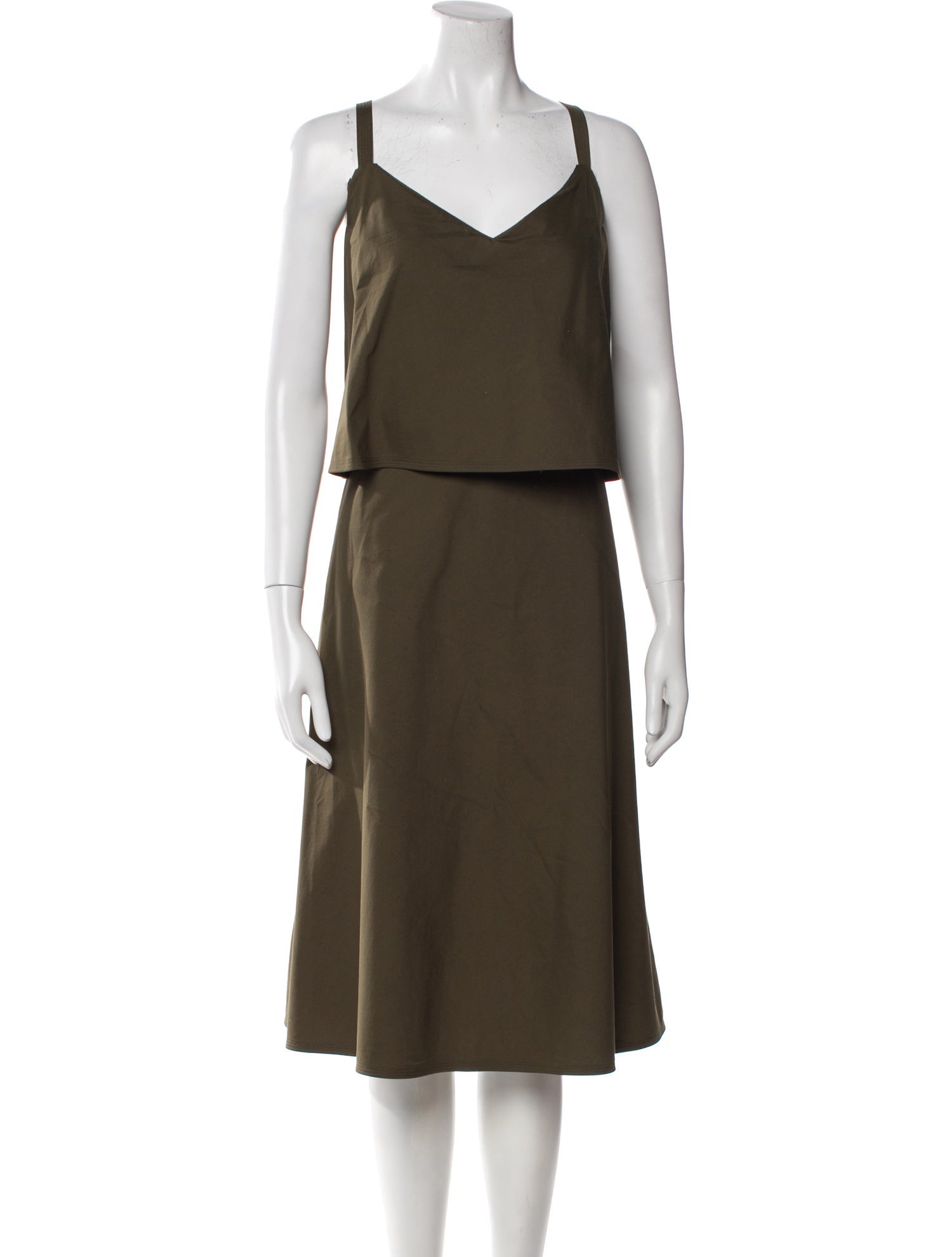 Lafayette 148 V-Neck Midi Length Dress