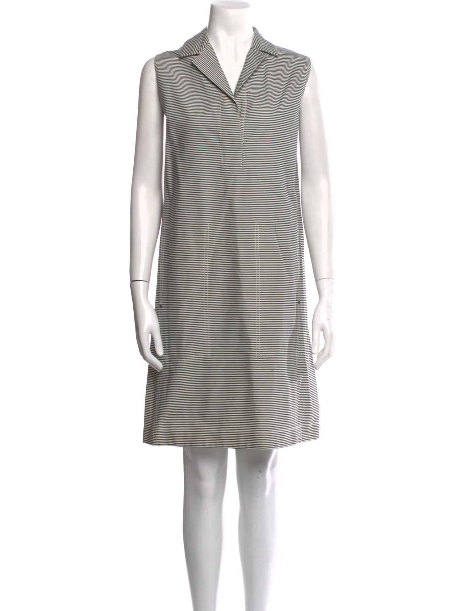 Lafayette 148 Striped Knee-Length Dress