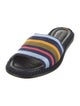 Lafayette 148 Canvas Striped Slides