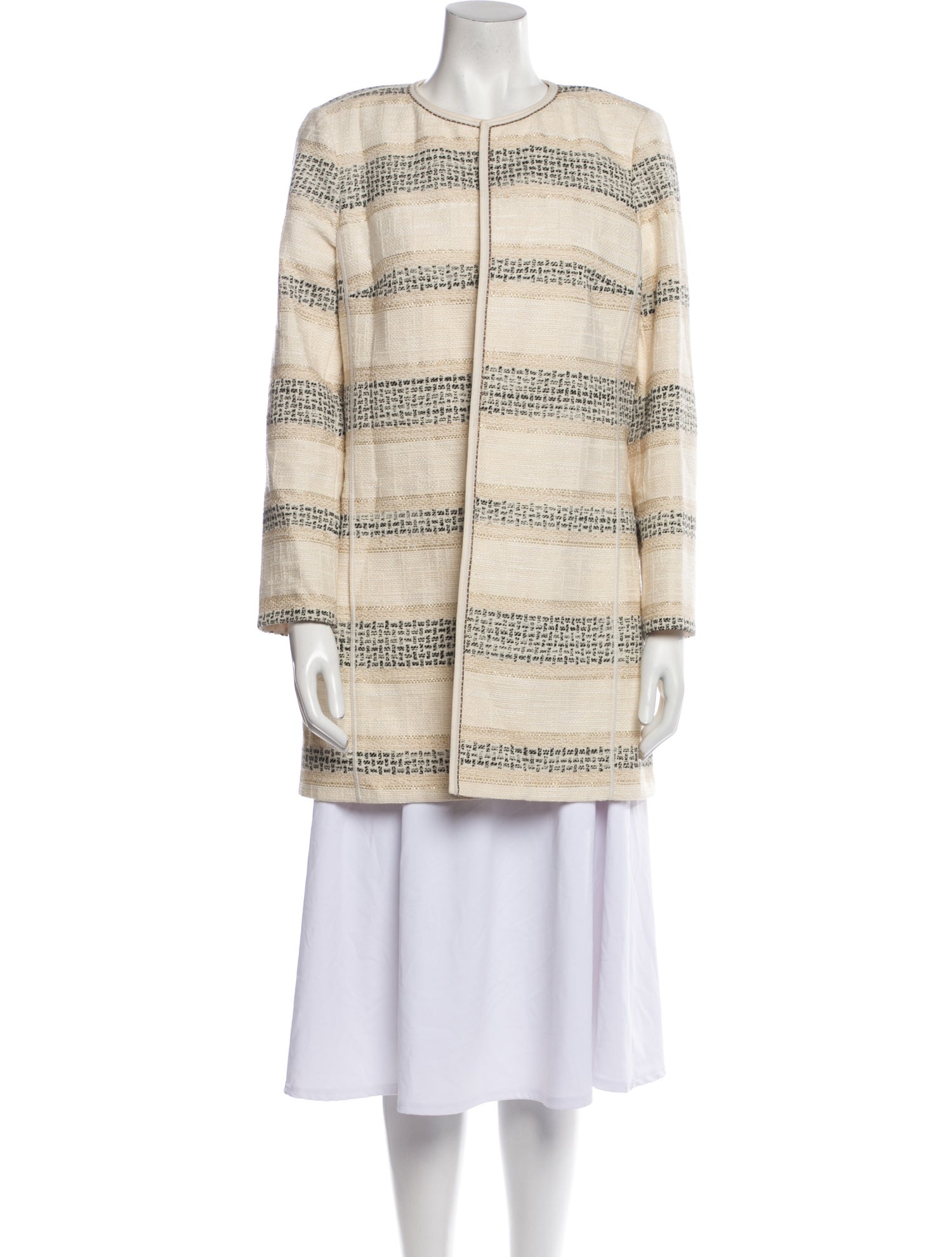 Lafayette 148 Striped Coat