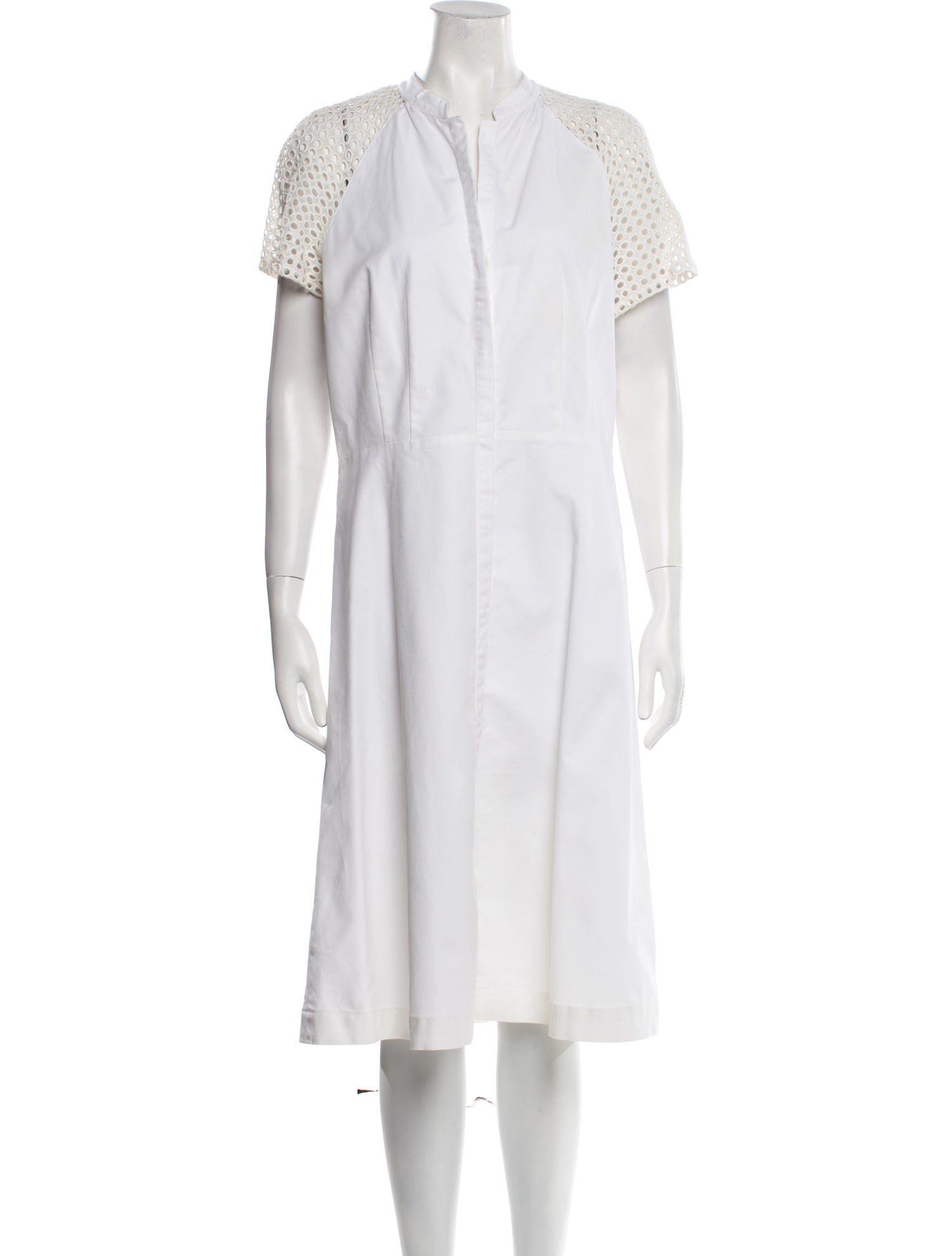 Lafayette 148 Crew Neck Midi Length Dress