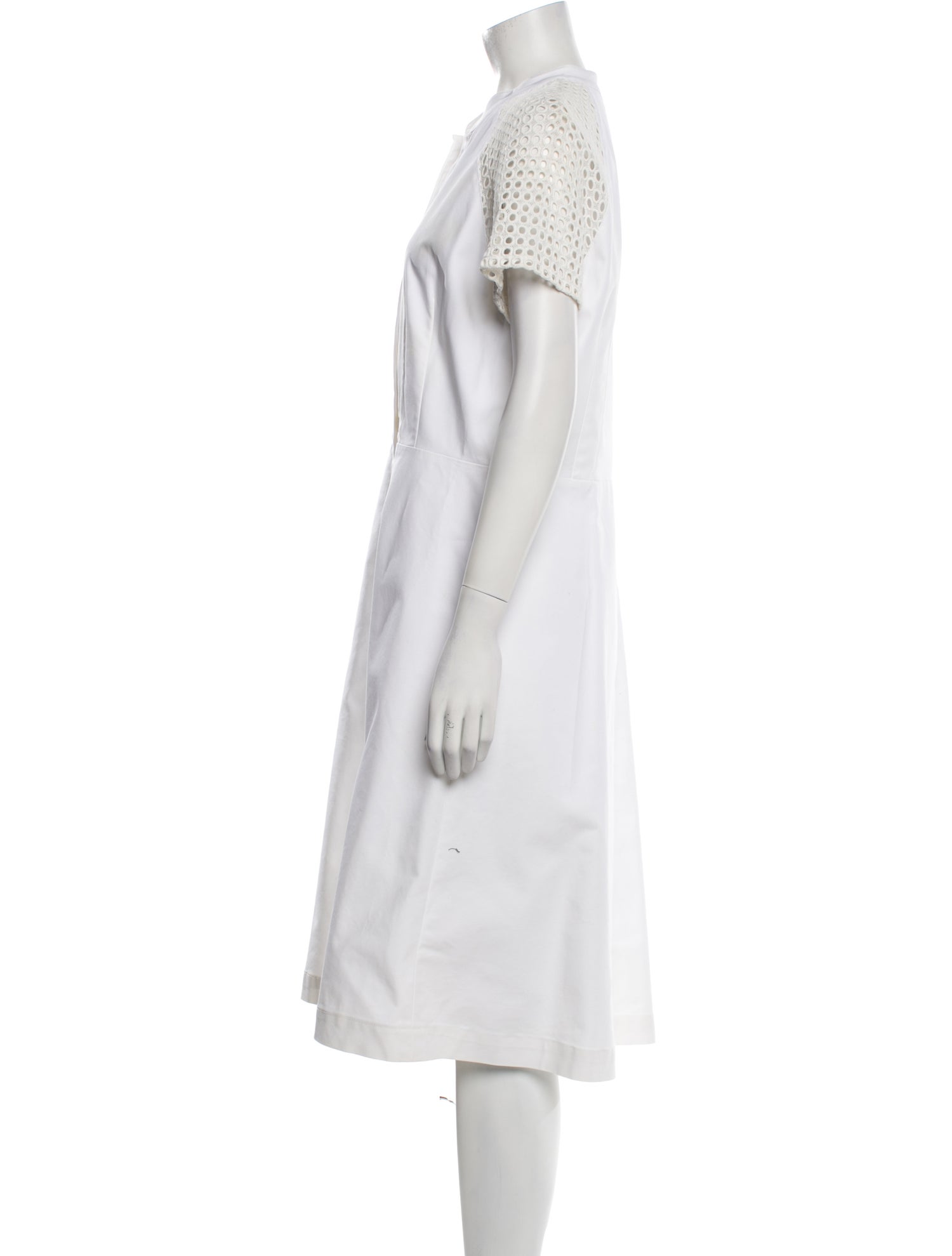 Lafayette 148 Crew Neck Midi Length Dress