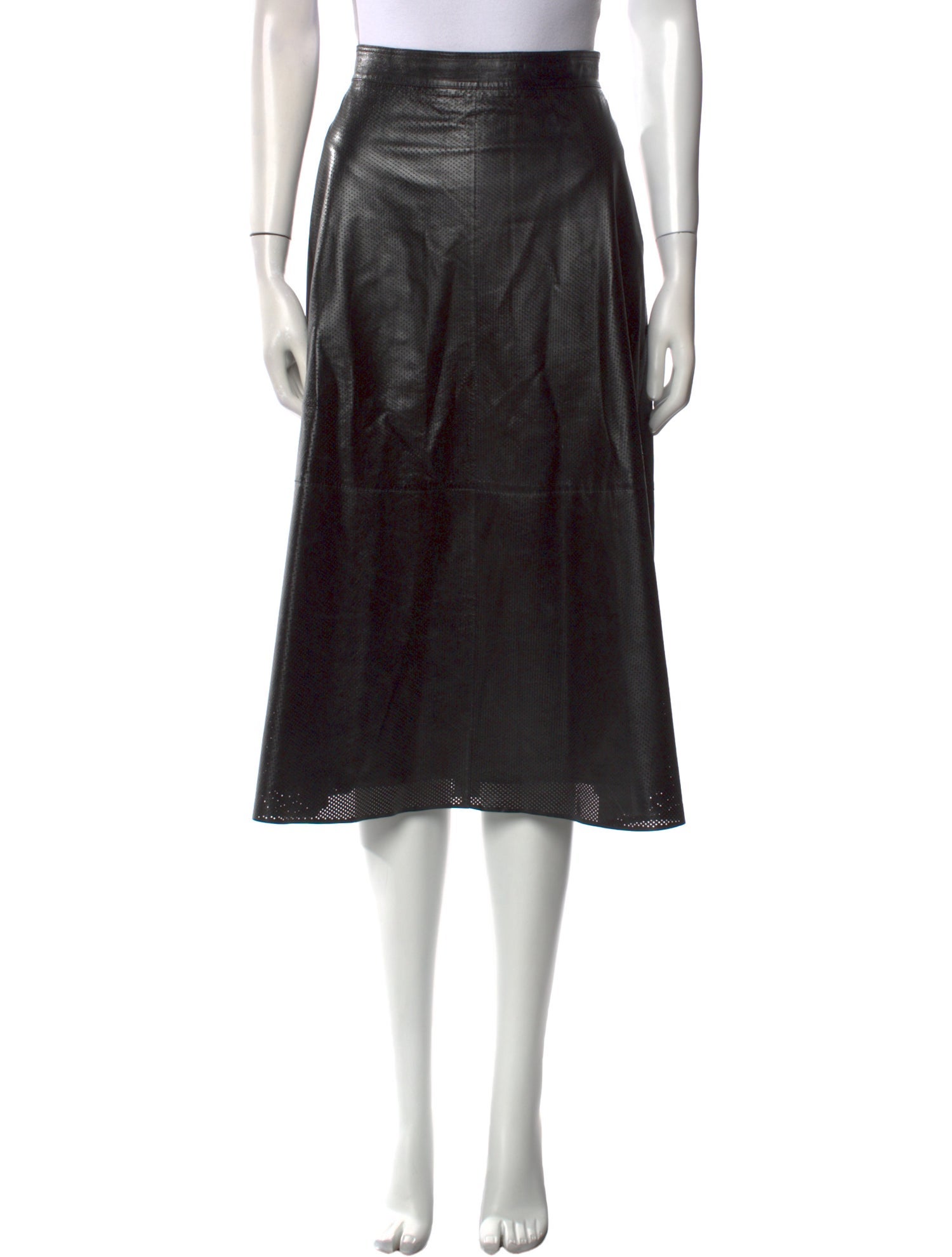 Lafayette 148 Leather Midi Length Skirt