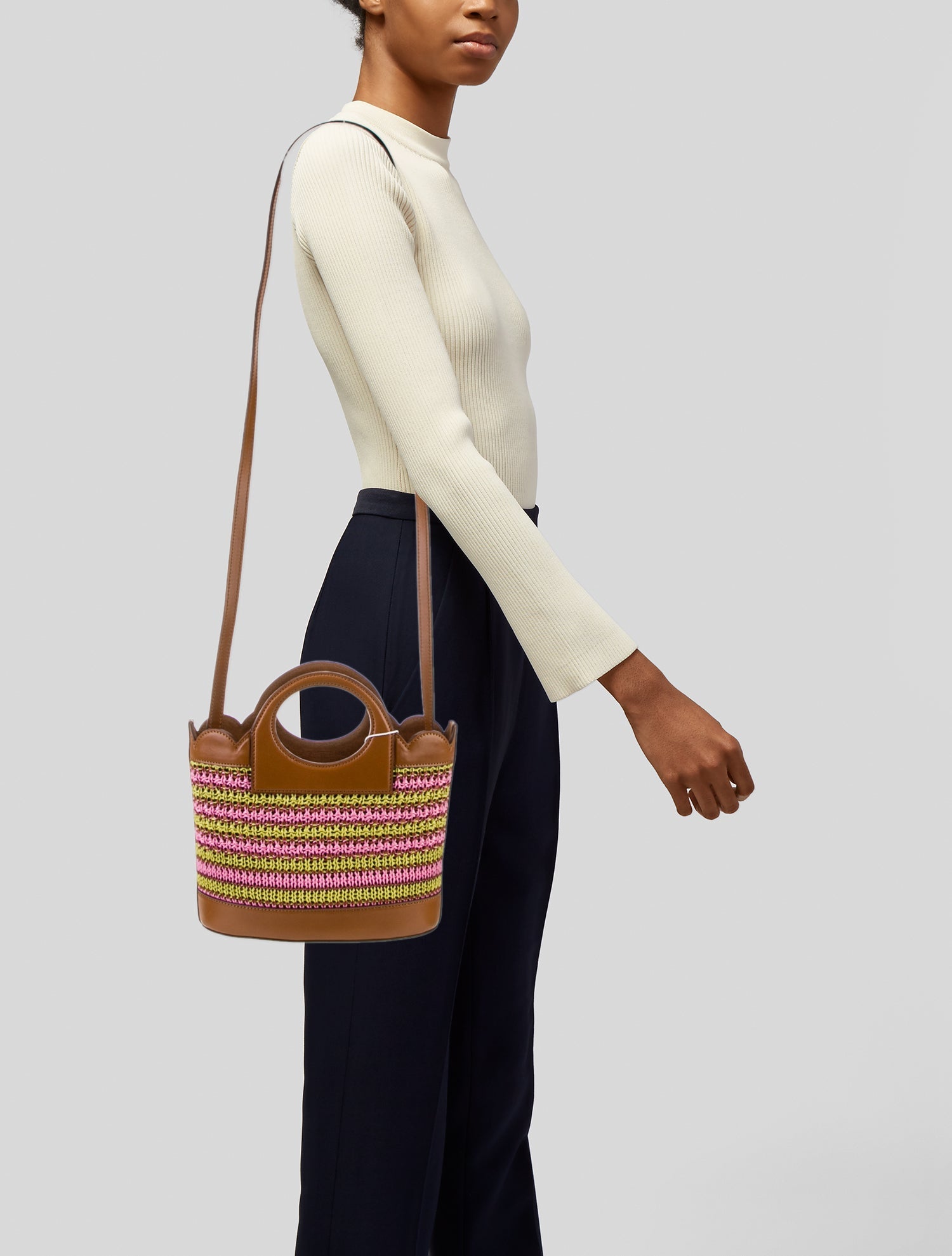 Lafayette 148 Straw Top Handle Bag