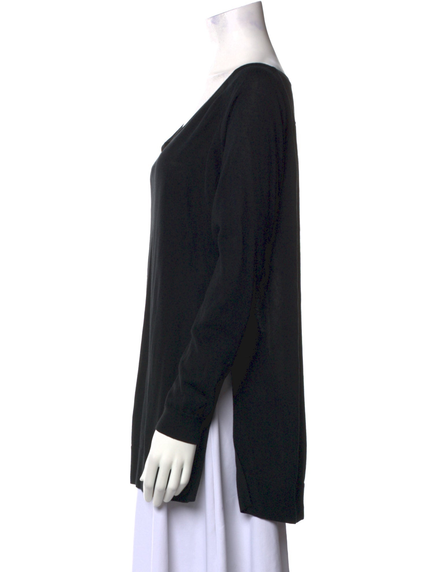 Lafayette 148 V-Neck Long Sleeve Sweatshirt w/ Tags