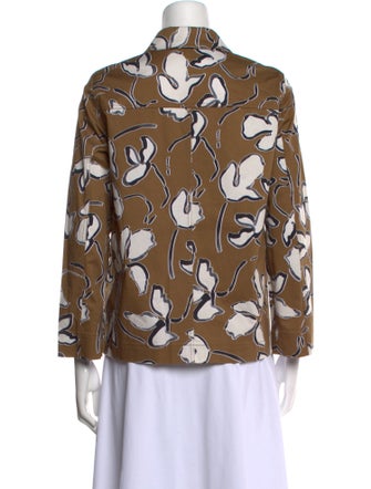 Lafayette 148 Printed Three-Quarter Sleeve Button-Up Top