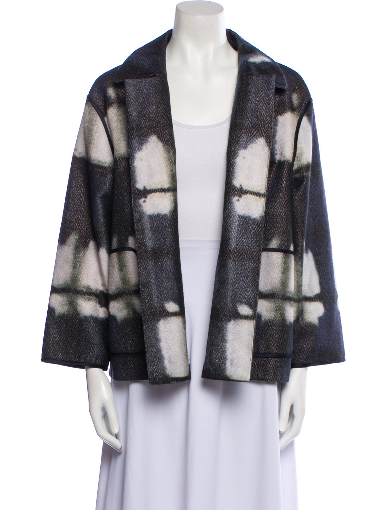 Lafayette 148 Plaid Print Jacket