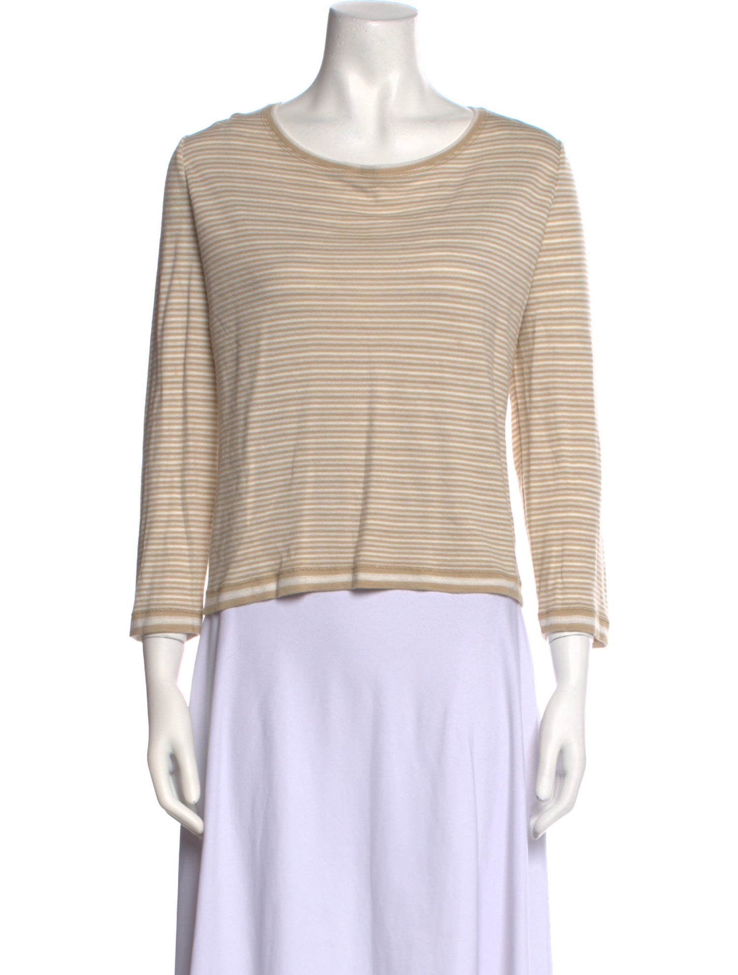 Lafayette 148 Striped Scoop Neck Sweater