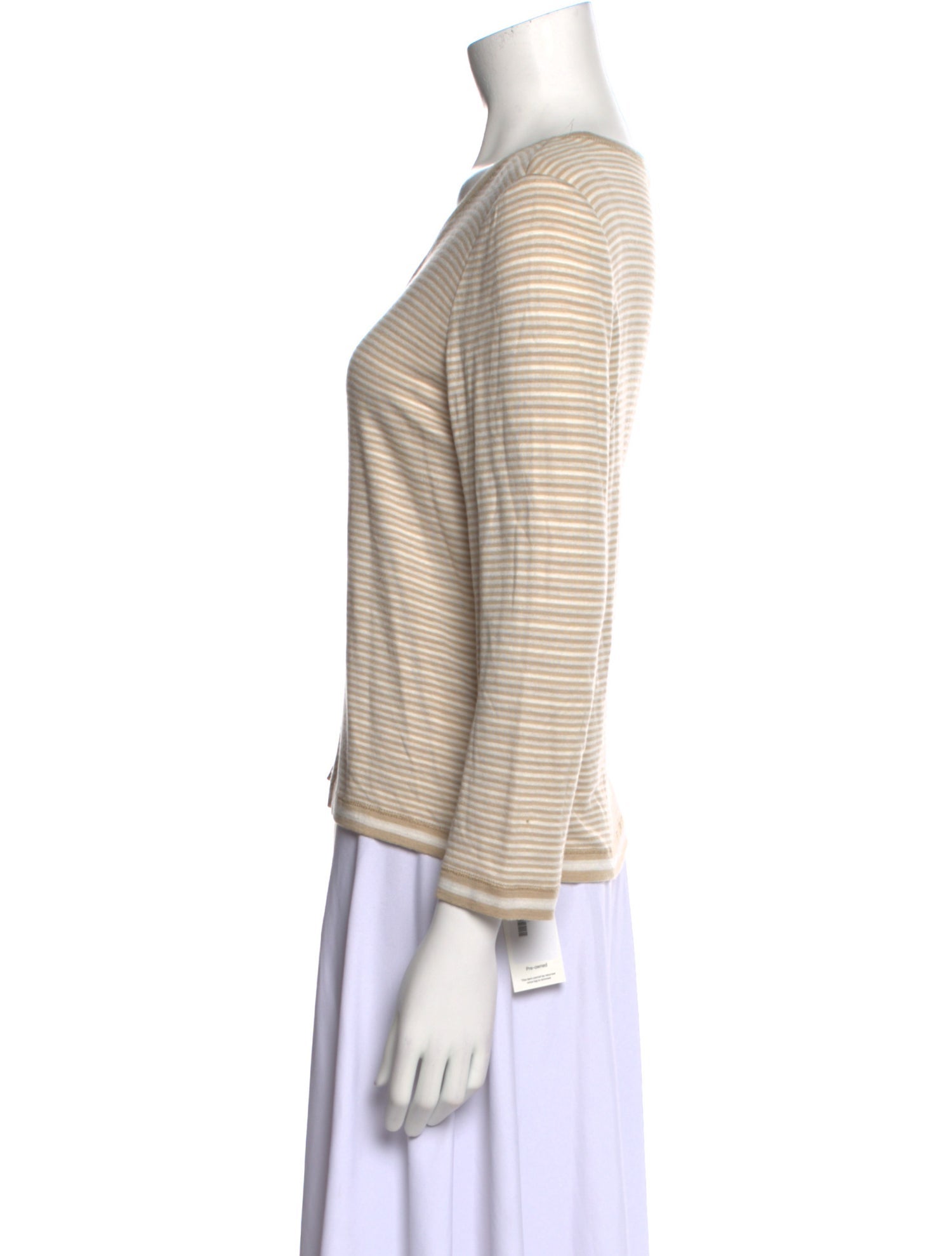 Lafayette 148 Striped Scoop Neck Sweater