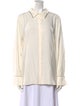 Lafayette 148 Silk Long Sleeve Button-Up Top