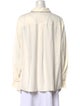 Lafayette 148 Silk Long Sleeve Button-Up Top