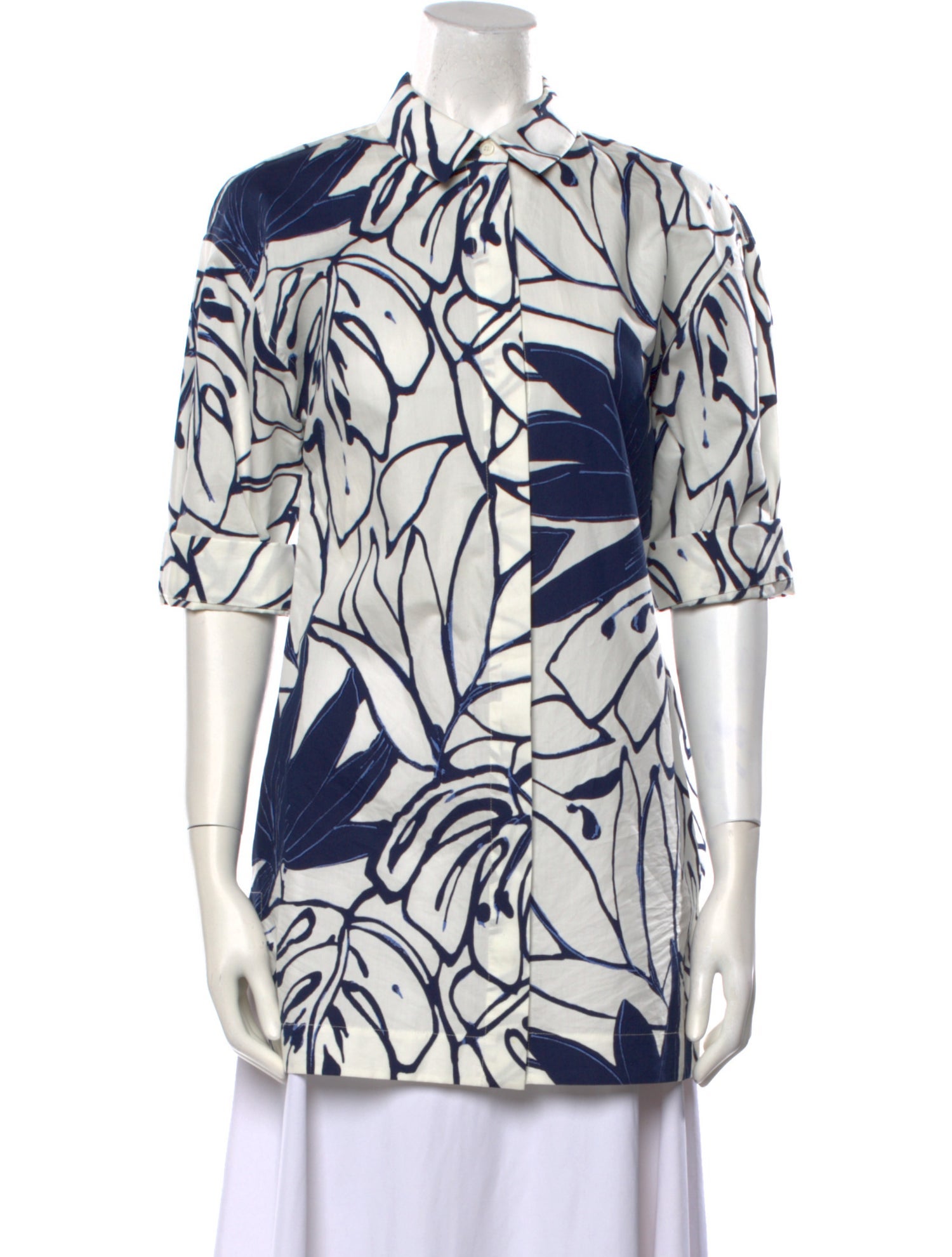 Lafayette 148 Printed Three-Quarter Sleeve Tunic